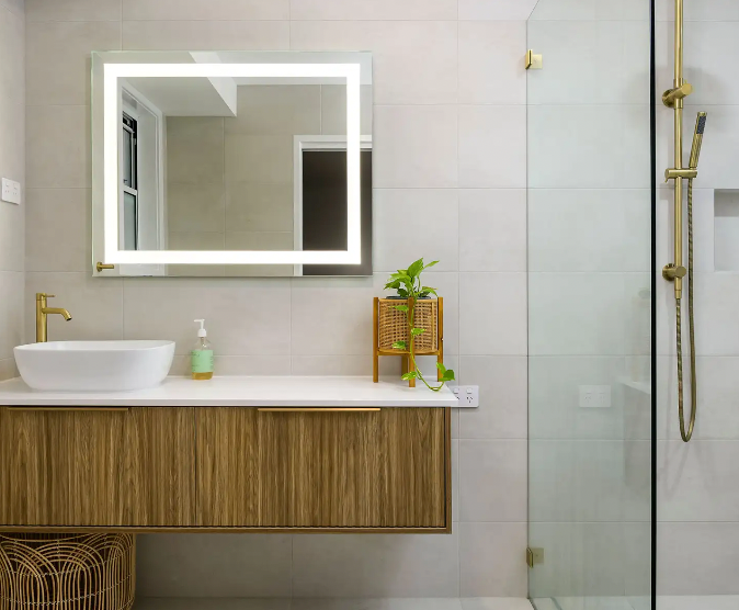Bathroom renovation in a commercial space